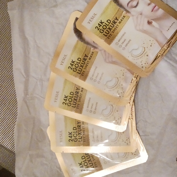 5 sheets 24K Gold Luxury Eye Sheet Mask - Picture 2 of 4